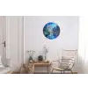 Stad Kuala Lumpur - Skyline - Wolkenkrabbers - Water Wandcirkel aluminium klein -woonkamer