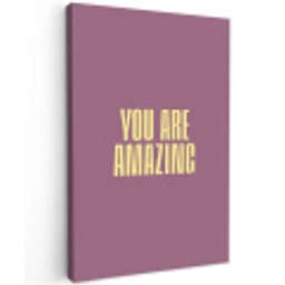 Tekst - Paars - Amazing Tuinposter op houten frame 2 cm dik middel -3d