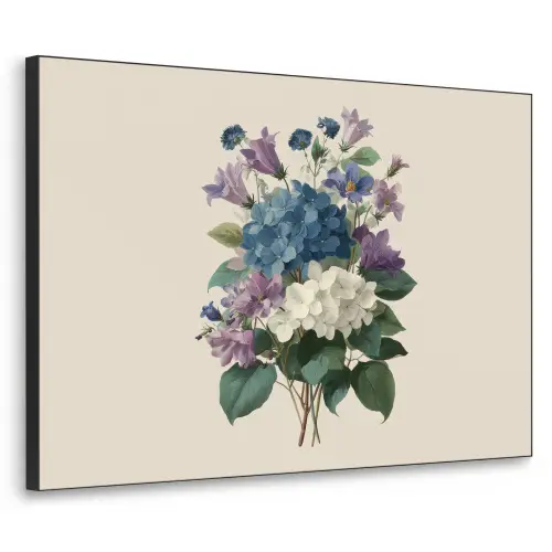 Bloemen - Gedetailleerd - Rust - Realistisch Textielframe - compleet frame klein -3d