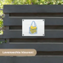 Tas - Blauw - Citroenen - Illustratie tuinposter los doek klein -sfeer3