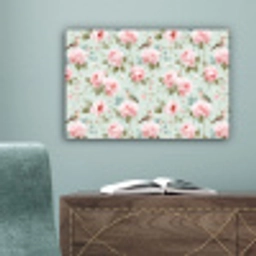Rozen - Vogels - Pastel - Kleurrijk canvas 2cm klein 34 -sfeer4