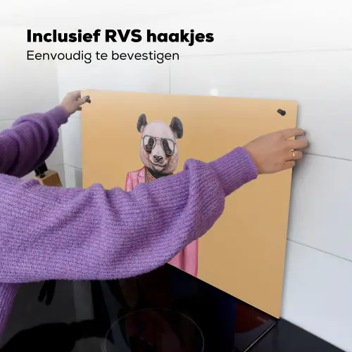 Panda - Pak - Zonnebril - Blauw Inductie beschemer met haakjes klein -ky-ophangen-nl