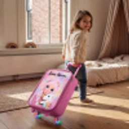 Meisje - Eenhoorn - Roze Kinderkoffer - Roze klein -sfeer1