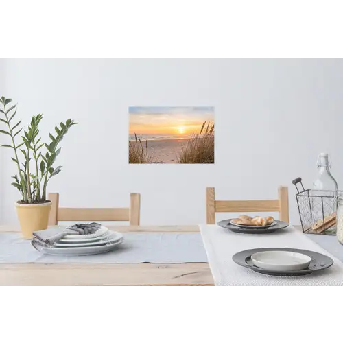 Zonsondergang - Duinen - Zee Muursticker klein -eettafel