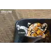Luipaard - Oranje - Wit - Gras Placemat vinyl groot -closeup