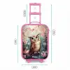 Uil met vlinders in mystiek bos Kinderkoffer - Roze klein -productfoto_formaten