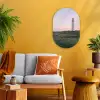 Vuurtoren - Duinlandschap - Zee Wandcirkel Ovaal Forex klein -sfeer4