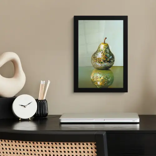Fruit - Disco - Art - Glitter fotolijst zwart zonder passe partout klein -sfeer1
