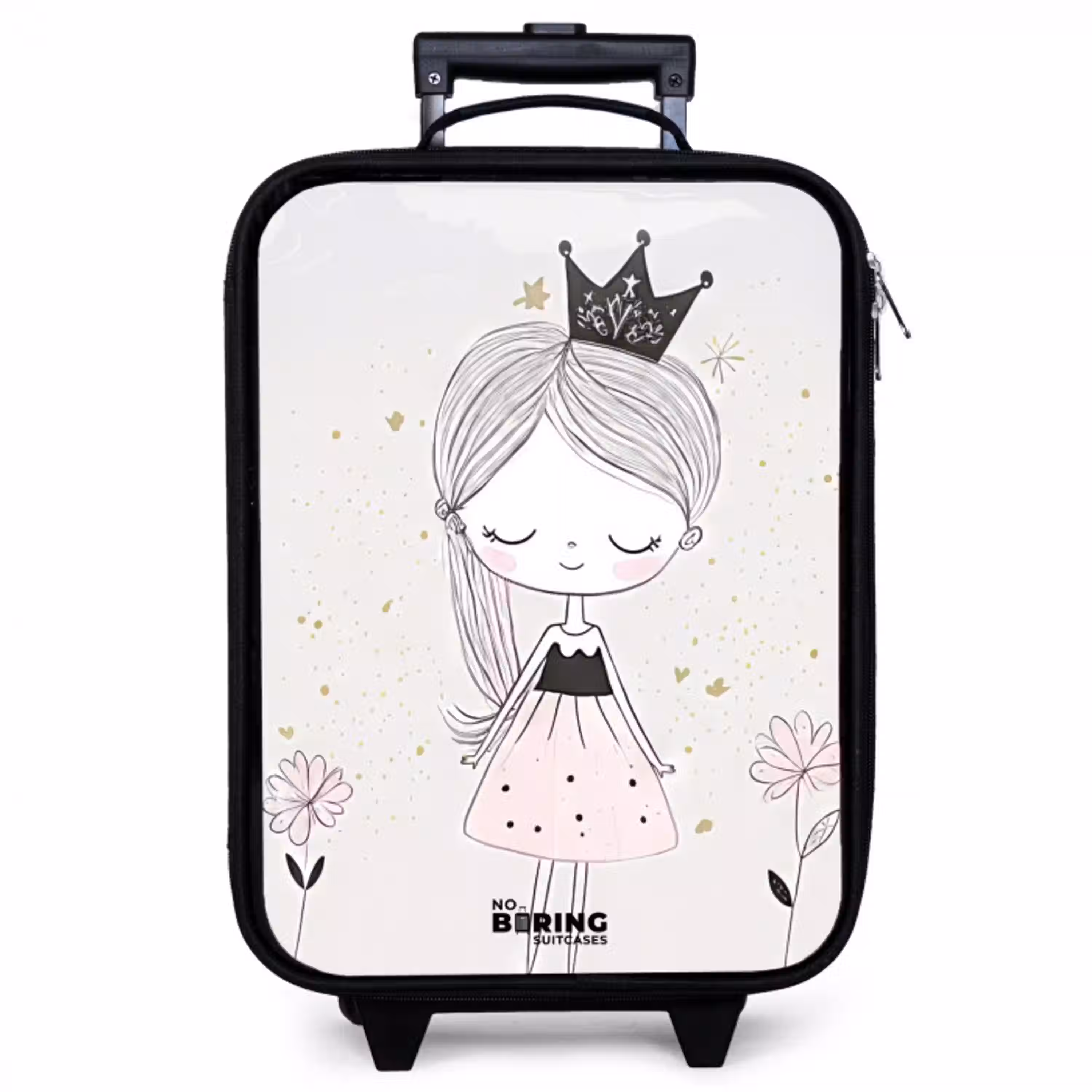 Prinses met zwart jurkje Kinderkoffer - Zwart klein -zzz_website3d