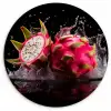 Drakenfruit - Zwart - Water - Vrucht - Fruit KitchenYeah - Keuken - Wandcirkel Forex klein -3d