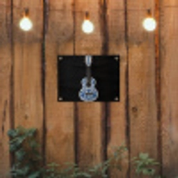 Ukelele - Delfts - Blauw - Muziek tuinposter los doek klein -sfeer1