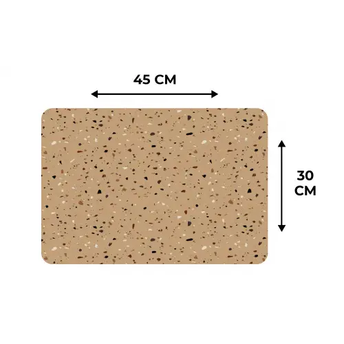 Terrazzo - Patroon - Beige Placemat vinyl groot 368 -specs