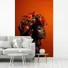 Vrouw - Chilipepers - Pepers - Bloemen fotobehang vinyl groot -woonkamer