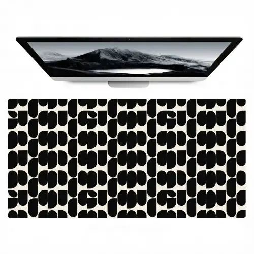 Modern - Patroon - Zwart Muismat XXL klein 681 -zzz3d