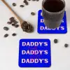 Blauw - Daddy's - Blokletters onderzetter kurk middel -sfeer2