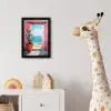 Zee - Roze - Cactus fotolijst zwart zonder passe partout klein -usfeer4_kinderkamer