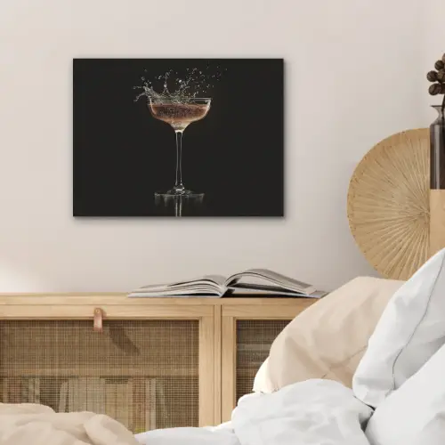 Cocktail - Zwart - Spetters - Glas PET vilt klein -sfeer3