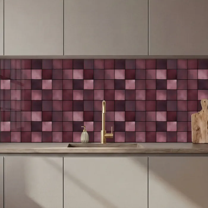 Vierkant - Tegel - Patroon - Paars keuken achterwand 2 middel 871 zz_3dshopping