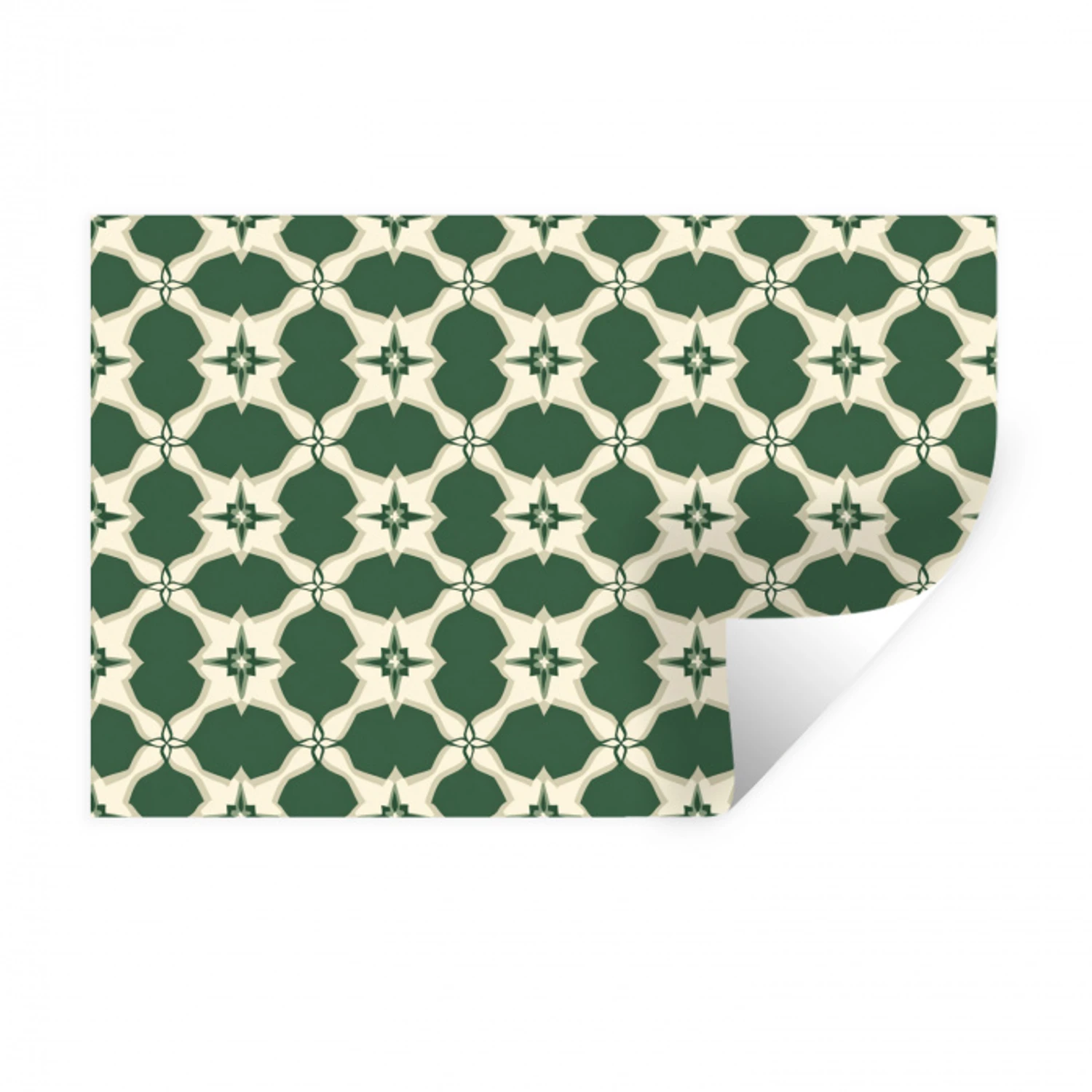 Tegel - Klassiek - Groen Muursticker klein 286 -3d