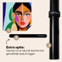 Portret - Vrouw - Modern Inductie beschermer vinyl 3mm middel -zzzzzzz-induclip_NL