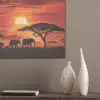 Savanne - Olifanten - Zonsondergang PET vilt klein -sfeer6_closeup