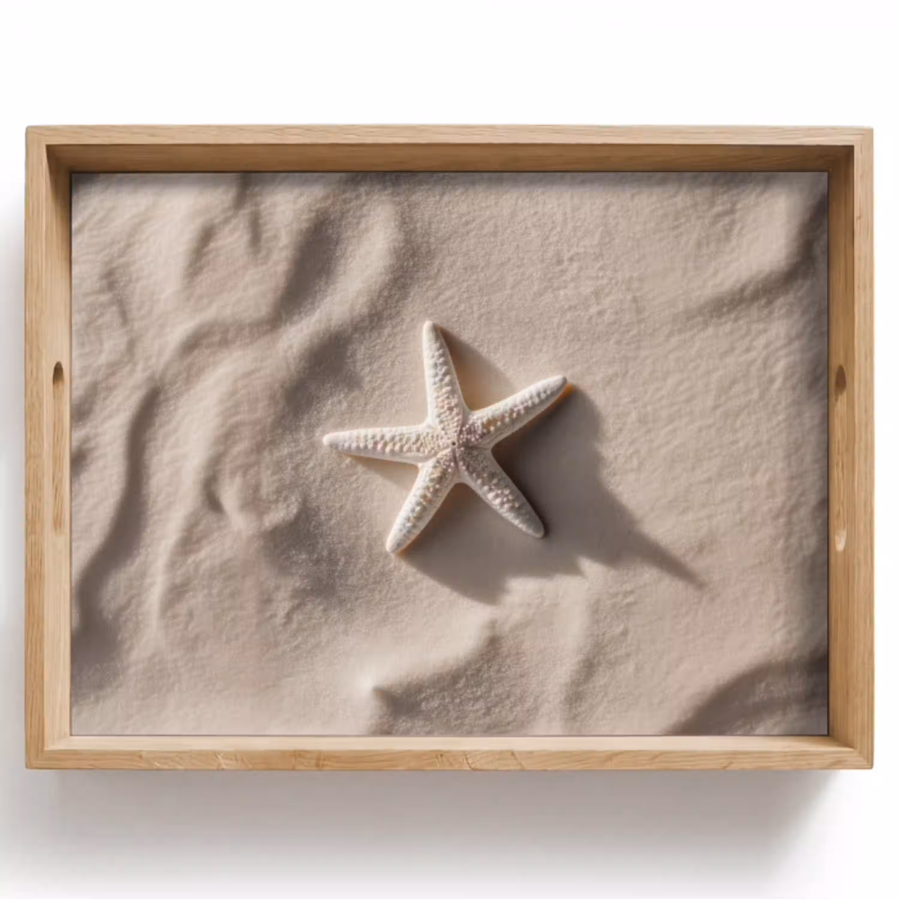 Strand - Zeester - Zand - Beige Dienblad Rechthoek middel -z3d_shopping