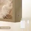 Paardenbloem - Bloemen - Natuur - Bruin Light Box met batterij (Wandlamp) middel -USP_websiteoplaadbaarNL