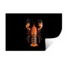 Kreeft - Oranje - Zwart - Modern Muursticker klein -3d