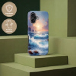 Golven - Zee - Kleurrijk - Rotsen Toughcase MagSafe Apple iPhone 17 klein -USP_PrintM_DE