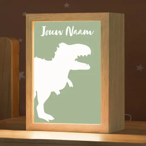 Dino - T-rex - Dinosaurus - Groen - Tyrannosaurus rex Light Box met kabel (Kinderlampje) klein -zzz_3d_website