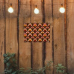 Patroon - Retro - Kleurrijk tuinposter los doek klein 239 -sfeer1