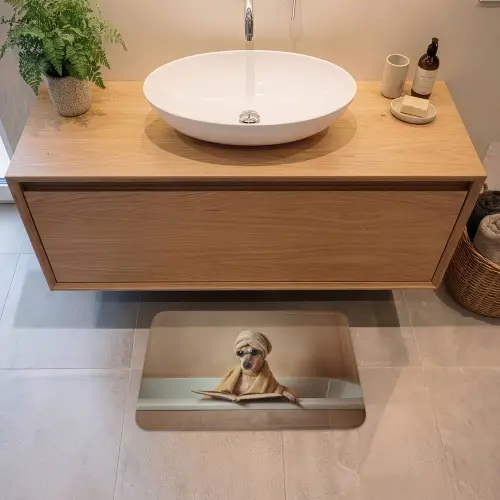 Bad - Hond - Boek - Zonnebril Badmat klein -sfeer1