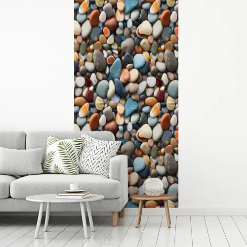 Kleuren - Strepen - Kiezels fotobehang vinyl groot 64 -woonkamer