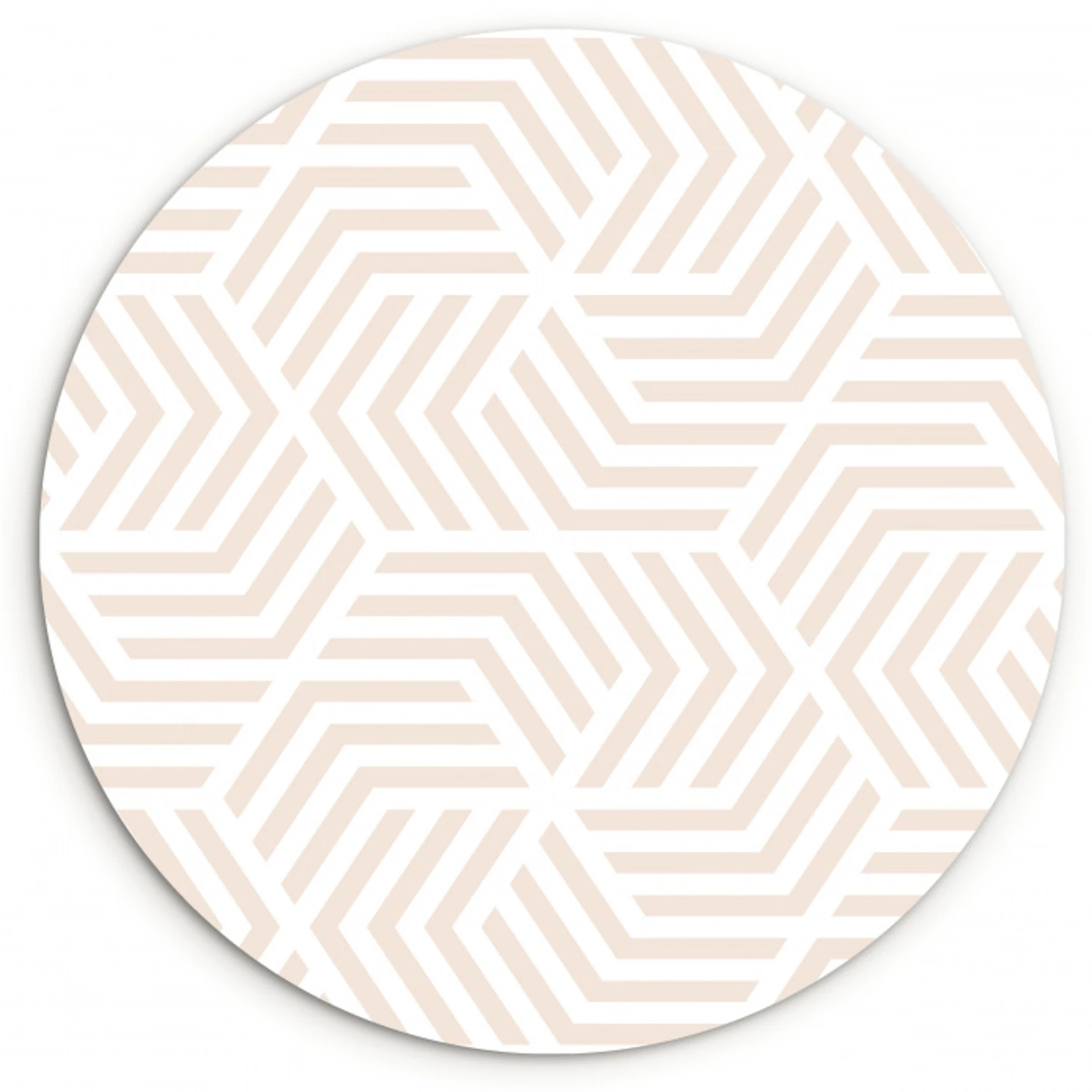 Patroon - Geometrie - Design - Pastel Wandcirkel kunststof plaat 5mm dik klein 188 -3d