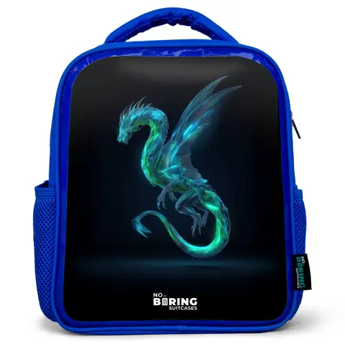 Legendarische cyberdraak Kinderrugzak - Blauw middel -3d