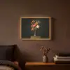 Boeket - Oranje - Gouden - vaas Light Box met batterij (Wandlamp) middel -sfeer4