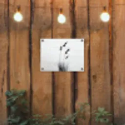 Minimalistisch - Stelen - Wit tuinposter los doek klein -sfeer1