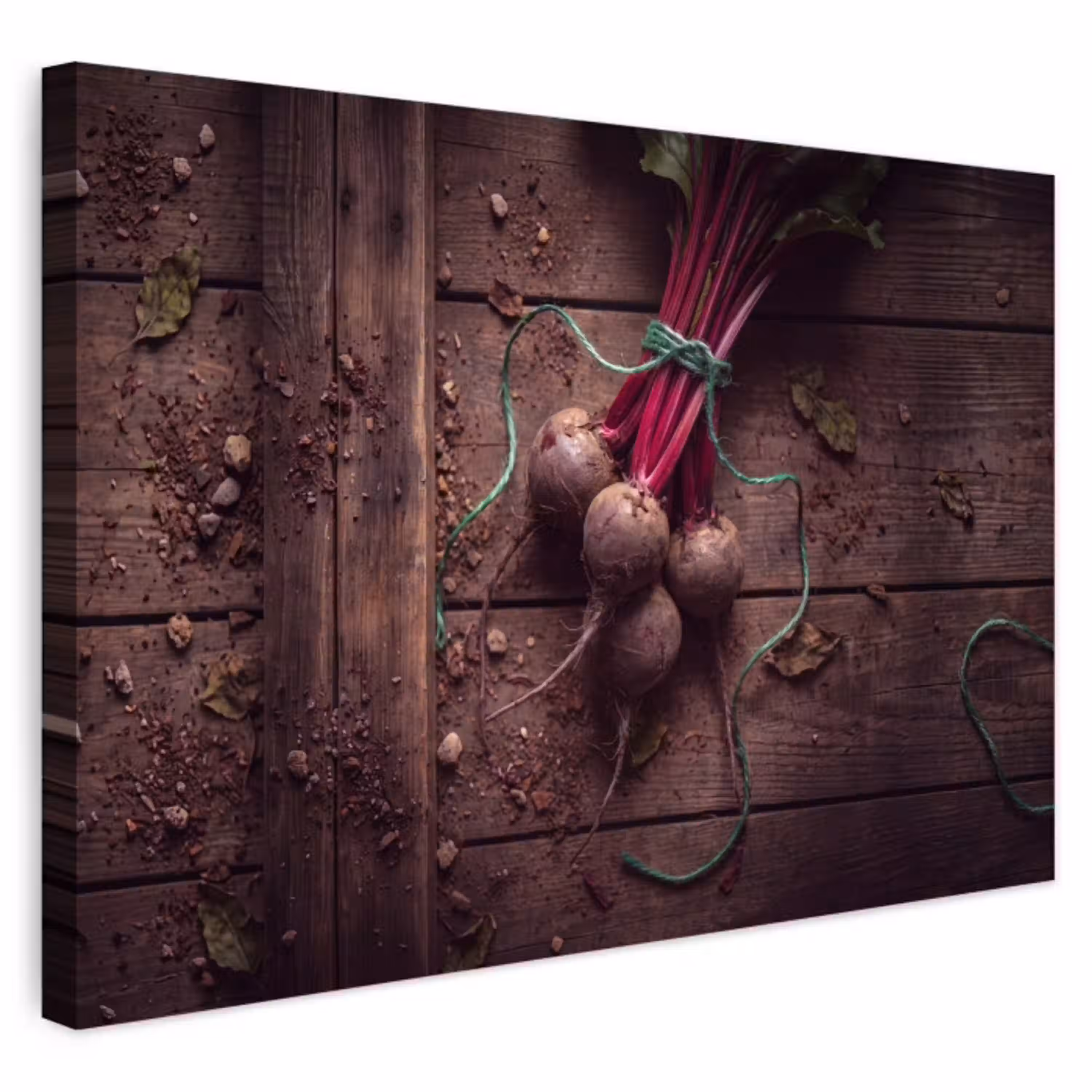 Groente - Bieten - Rustiek Tuinposter op houten frame 2 cm dik klein -3d