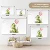 Draak - Baby dier - Roze ballon Wandkleed katoen klein -tsfeer8_DE