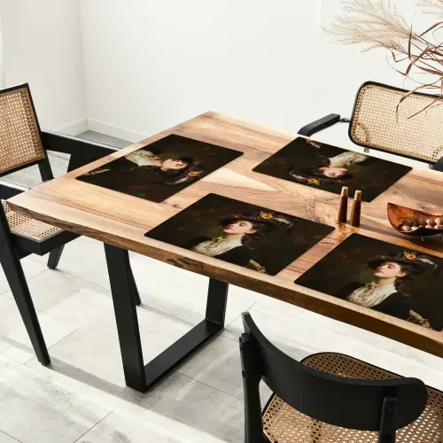 Vrouw - Victoriaans - Portret Placemat vinyl groot -zzsfeer4_Kitchenyeah-website