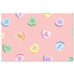 Hart - Snoep - Pastel - Tekst tuinposter los doek groot -3d