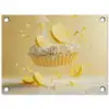 Citroen - Taart - Eten - Geel tuinposter los doek klein -3d