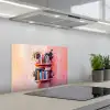 Planken - Boeken - Bladeren keuken achterwand spatscherm klein -3d_schuin
