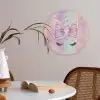 Eenhoorn - Glitters - Regenboog - Pastel Akoestische PET Vilt - Rond klein -sfeer3