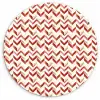 Strepen - Rood - Wit - Patroon Wandcirkel plexiglas klein 852 -3d