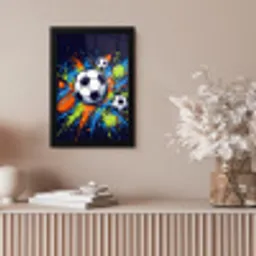 Sport - Ballen - Kleurrijk fotolijst zwart zonder passe partout klein -sfeer5