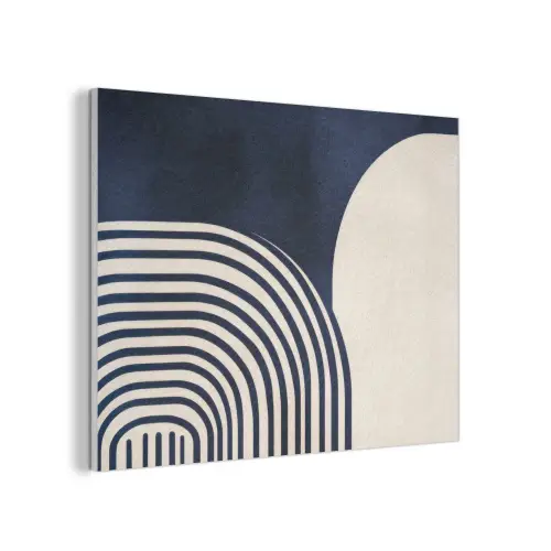 Donkerblauw - Abstract - Lijnen PET vilt klein -3d