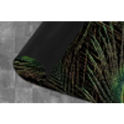Pauwenveren - Klassiek - Groen Keukenloper - keukenmat middel -closeup
