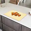 Vis - Oranje - Strepen Inductie beschermer vinyl 3mm klein -sfeer8