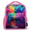 Game - Controller - Kleurrijk - Explosie Kinderrugzak - Roze middel -3d